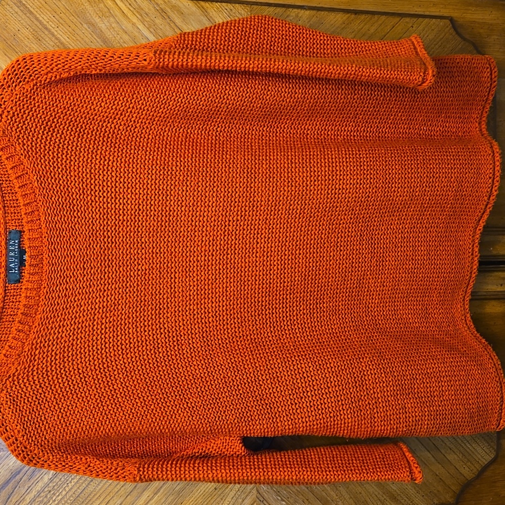 Lauren Ralph Lauren Women's Orange Crewneck Sweater - Picture 5 of 5